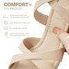 Womens Chunky Low Heels Comfortable Open Toe Ankle Strap Heeled Sandals Strappy Block Heels Dress Shoes for Wedding Bridal