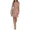 Women's Long Tie Sleeve Round Neck Shift Dress