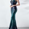 Women Sequin 1920s Formal Dresses Evening Gown Party Great Gatsby Long Mermaid Cocktail Wedding Dress