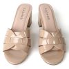 Nori Mules for Women - Leather Slip On Heeled Sandals