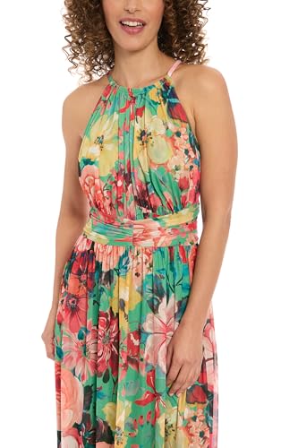 41Iqd8HJc5L.jpg Sleeveless Maxi Floral Women-Halter Neck Pleated Summer Long Dress for Special Occasions