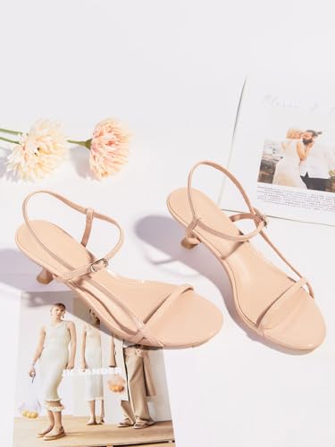 41K76-xXsBL.jpg Womens Strappy Heeled Sandals Kitten Low Heel Open Toe Ankle Strap Party Wedding Dress Shoes