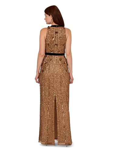 Women's Beaded Halter Long Dress