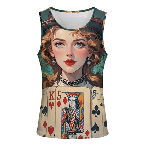 41NT6VuBvqL.jpg Ladies' Poker Cards Mens Tank Tops Summer Beach Tanktop, Sleeveless Gym Workout T-Shirt Breathable Fit Vests