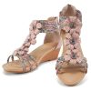 41OZVIGDSOL.jpg Sandals Womens Wedge Shoes: Comfortable Dressy Wedges Sandal with Zipper Summer Gladiator Sandals Open Toe