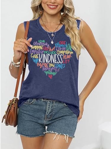 Womens Graphic Tank Tops Summer T Shirts Sleeveless Casual Loose Tunic Blouses
