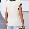 Womens Summer Cap Sleeve Knit Tops Casual Sleeveless Sweater Vest Crew Neck Color Block 2025 Trendy Tank Top