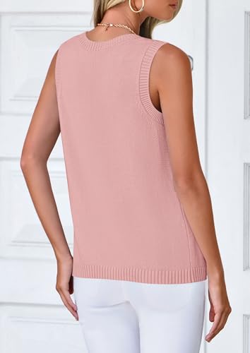 41RicUWQLNL.jpg Fall Sweater Vest Women 2025 Casual Sleeveless Lightweight Button Down Knit Cardigans Shirts Ribbed Tank Tops