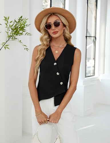 41T3mgR0HfL.jpg Womens Summer Tops Dressy Casual Tank Tops Business Casual Outfits Sleeveless Lightweight Work Blazers