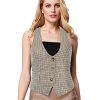 41UcZstf00L.jpg Womens Vest Top 2025 Trendy Academia Steampunk Waistcoat Racerback Vest Blazer(Runs Small, Suggest Size Up