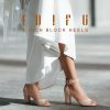 41V98GtO1PL.jpg Women's Candie-MI Peep Toe Low Block Heels Sandals Ankle Strap Comfy Chunky Wedding Dress Shoes