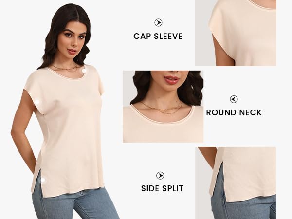 41YiQHhdHBL.jpg Sweater Vest Women Crew Neck Loose Fit Knit Lightweight T Shirts Pullover Casual Summer Outfits