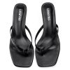 41ZTZ032e7L.jpg Kitten Heels Flip Flop Thong Sandals 2.5-Inch Low Heeled Square Open Toe Sandals for Women