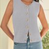 41ZYWeEHZcL.jpg Womens Sweater Vest 2025 Summer Trendy Sleeveless Knit Button Down Tank Tops Casual Cardigan