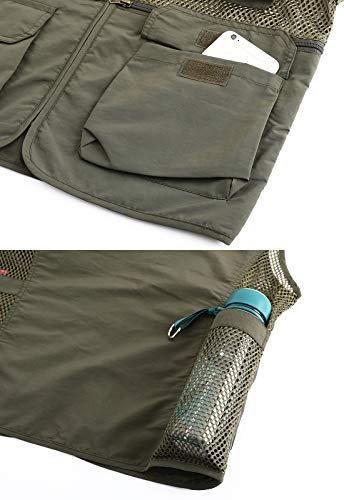 Outdoor Multi Pocket Vest Summer Casual Mesh Vest Jacket for Fishing Hunting Work Waistcoat