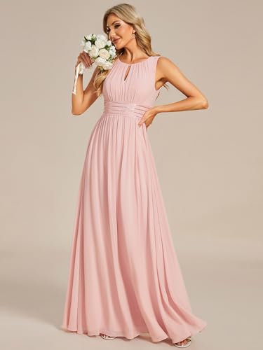 Women's Crew Neck Sleeveless A Line Hollow Out Sequin Maxi Fromal Dress 01955