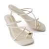 41d3eYxdYL.jpg Maui Strappy Womens Sandals with Kitten Heels ?C Vegan Leather Slip On Dress Sandals for Women, Square Toe Wedding Shoes