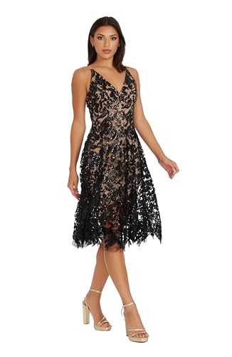 Women's Blair Plunging Fit and Flare Midi Dress