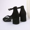 Women's 2.5 Inch Low Heel Ankle Strap Dressy Sandals 301