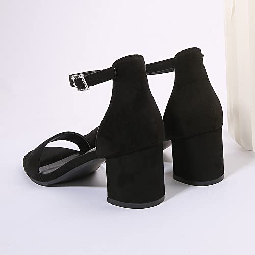 Women's 2.5 Inch Low Heel Ankle Strap Dressy Sandals 301