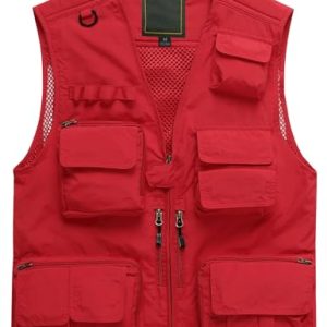 Men's Casual Multi-Pocket Outdoor Utility Fishing Photo Safari Work Travel Vest