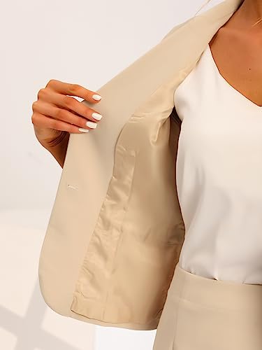 41nahhbN2zL.jpg Women's Business Skirt Suit Set Work Office Short Sleeve Blazer Jacket Pencil Skirt