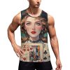 41nuaf4IyJL.jpg Ladies' Poker Cards Mens Tank Tops Summer Beach Tanktop, Sleeveless Gym Workout T-Shirt Breathable Fit Vests