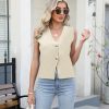 Sweater Vest Women Vest Tops Button Down Sleeveless Cute Vest 2025 Summer Spring Work Business Casual Outfits