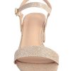 Women's Open Toe Ankle Strap Glitter Low Block Chunky Heels Sandals Dress Pumps Shoes