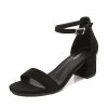Women's 2.5 Inch Low Heel Ankle Strap Dressy Sandals 301