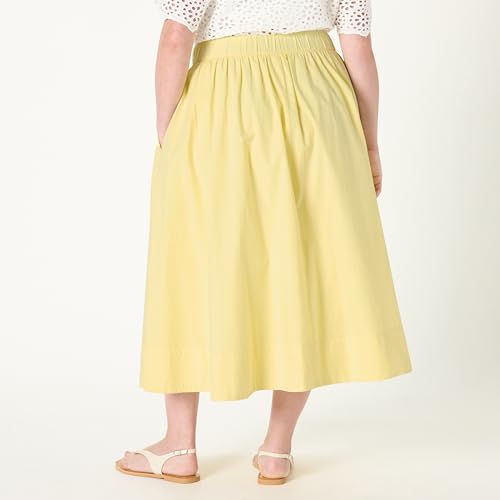 41tsWtk-SML.jpg Women's Arlo Voluminous Cotton Poplin Midi Skirt