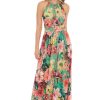 41uaIzRmvJL.jpg Sleeveless Maxi Floral Women-Halter Neck Pleated Summer Long Dress for Special Occasions