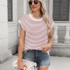 Women's Cap Sleeve Sweaters Vest Crew Neck Knit Sweater Tops 2025 Casual Summer Sleeveless T Shirt