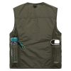 Outdoor Multi Pocket Vest Summer Casual Mesh Vest Jacket for Fishing Hunting Work Waistcoat