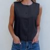 41xl3qu6uDL.jpg Vest for Women 2025 Button Down Sleeveless Blazer Suit Vest Cropped Waistcoat Spring Summer Casual Outfits