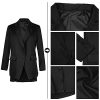 Women's 2 Piece Blazer and Skirt Suits, Open Front Blazer Jackets + Side Slit Mini Skirts