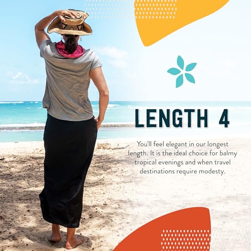 Length 4 - Wrap Skirt for Women - Quick Dry Swim Cover-Up for Beach, Travel with Pocket