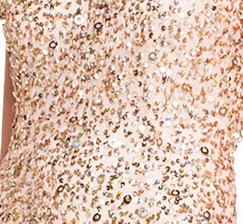 51E6iAsDoGL.jpg Women's Short-Sleeve All Over Sequin Gown