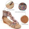51HN1KfW2bL.jpg Sandals Womens Wedge Shoes: Comfortable Dressy Wedges Sandal with Zipper Summer Gladiator Sandals Open Toe
