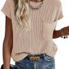 Summer Fall Short Sleeve Sweater for Women 2025 Casual Sweater Vest Cotton Knit Pullover Tank Tops Fashion Clothing