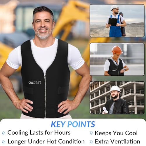 51RlsfoxXmL.jpg Coldest Cooling Jacket, Reusable Ice Packs for Hot Weather, Ice Vest for Men & Women, Cycling, Running, Athletes