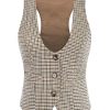 51ZL5uMUSZL.jpg Womens Vest Top 2025 Trendy Academia Steampunk Waistcoat Racerback Vest Blazer(Runs Small, Suggest Size Up