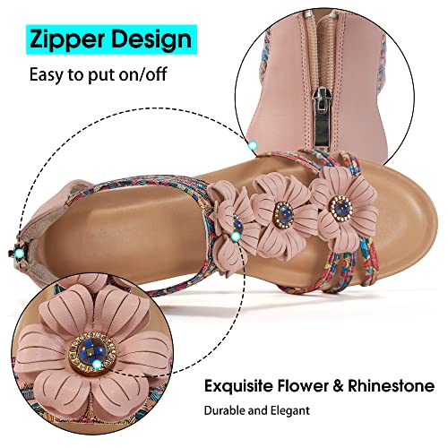 51d7yMwtjAL.jpg Sandals Womens Wedge Shoes: Comfortable Dressy Wedges Sandal with Zipper Summer Gladiator Sandals Open Toe
