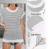 Women's Cap Sleeve Sweaters Vest Crew Neck Knit Sweater Tops 2025 Casual Summer Sleeveless T Shirt