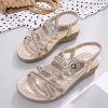 51qXD6rdcEL.jpg Rhinestone Sandals for Women Flat - Trendy Sparkling Boho Ladies' Flat Sandals,Beautiful Sparkling Boho Ladies' Flat Sandals for