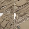 Mens Mesh Quick Dry Outdoor Work Fishing Travel Photo Vest with Multi Pockets