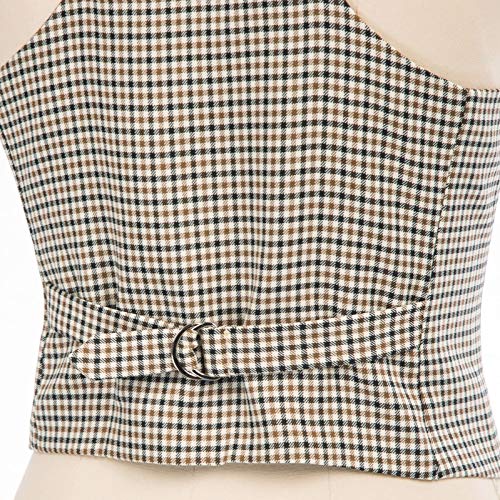 61DOrXLkCVL.jpg Womens Vest Top 2025 Trendy Academia Steampunk Waistcoat Racerback Vest Blazer(Runs Small, Suggest Size Up