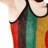 61PEX4USuOL.jpg Men's Rasta String Vest 100% Cotton Mesh Marina Caribbean Jamaican Tank Top See-Through Gym Beach Shirt