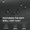 Women's Lightweight Vest Softshell Sleeveless Jacket Windproof Stand Collar with Zipper Pockets Running Hiking Golf