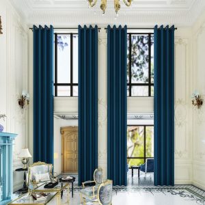 Extra Long Blackout Curtains, 132 144 156 168 192 204 216 228 240 Inch Length, 2 Story High Living Room Drapes, Tall Curtains